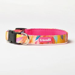 Friendli Neoprene Dog Collar, Pink, X-Small/Small: 10 to 14-in neck, 1/2-in wide