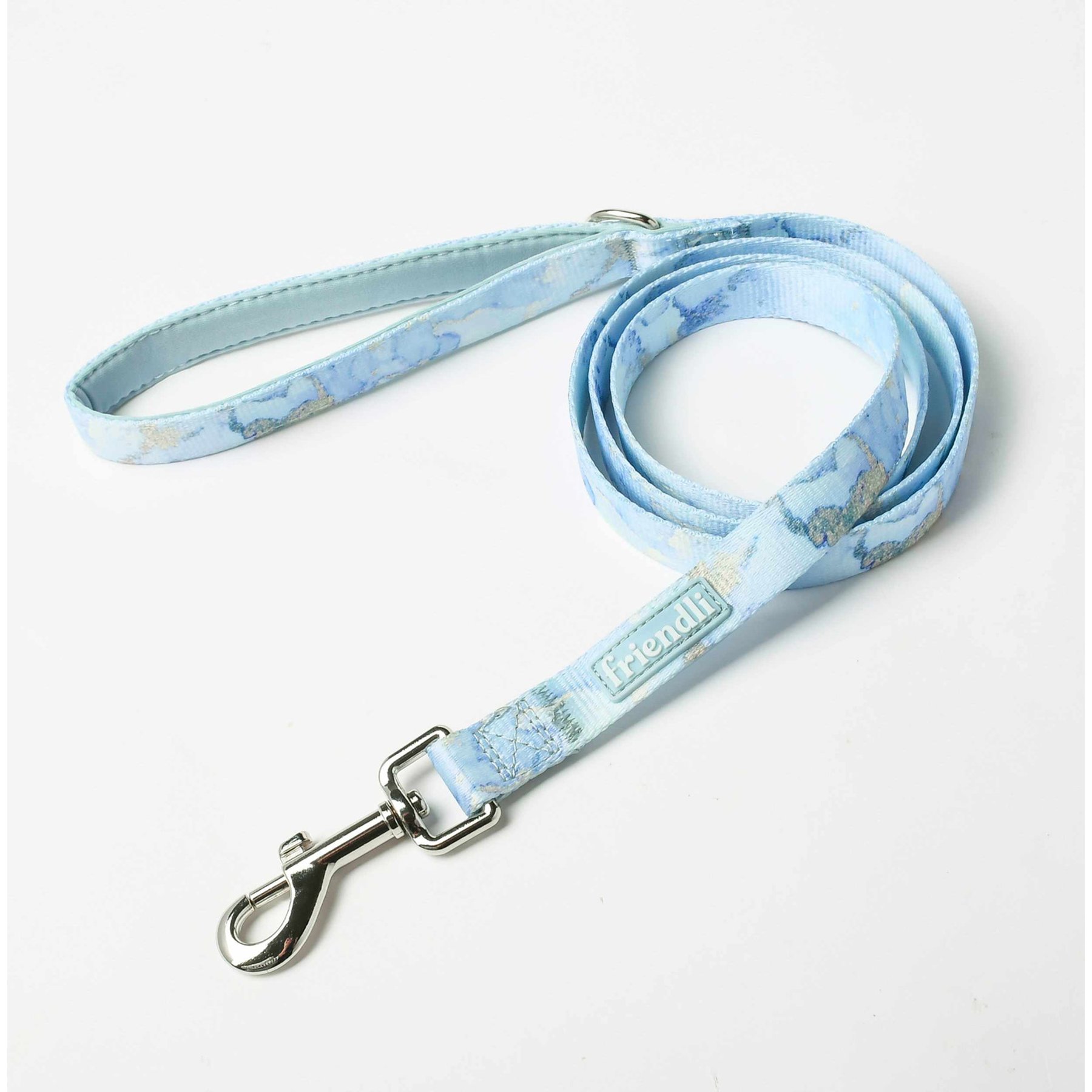 Friendli Neoprene Padded Dog Leash, 5-ft long, 13/16-in wide, Blue