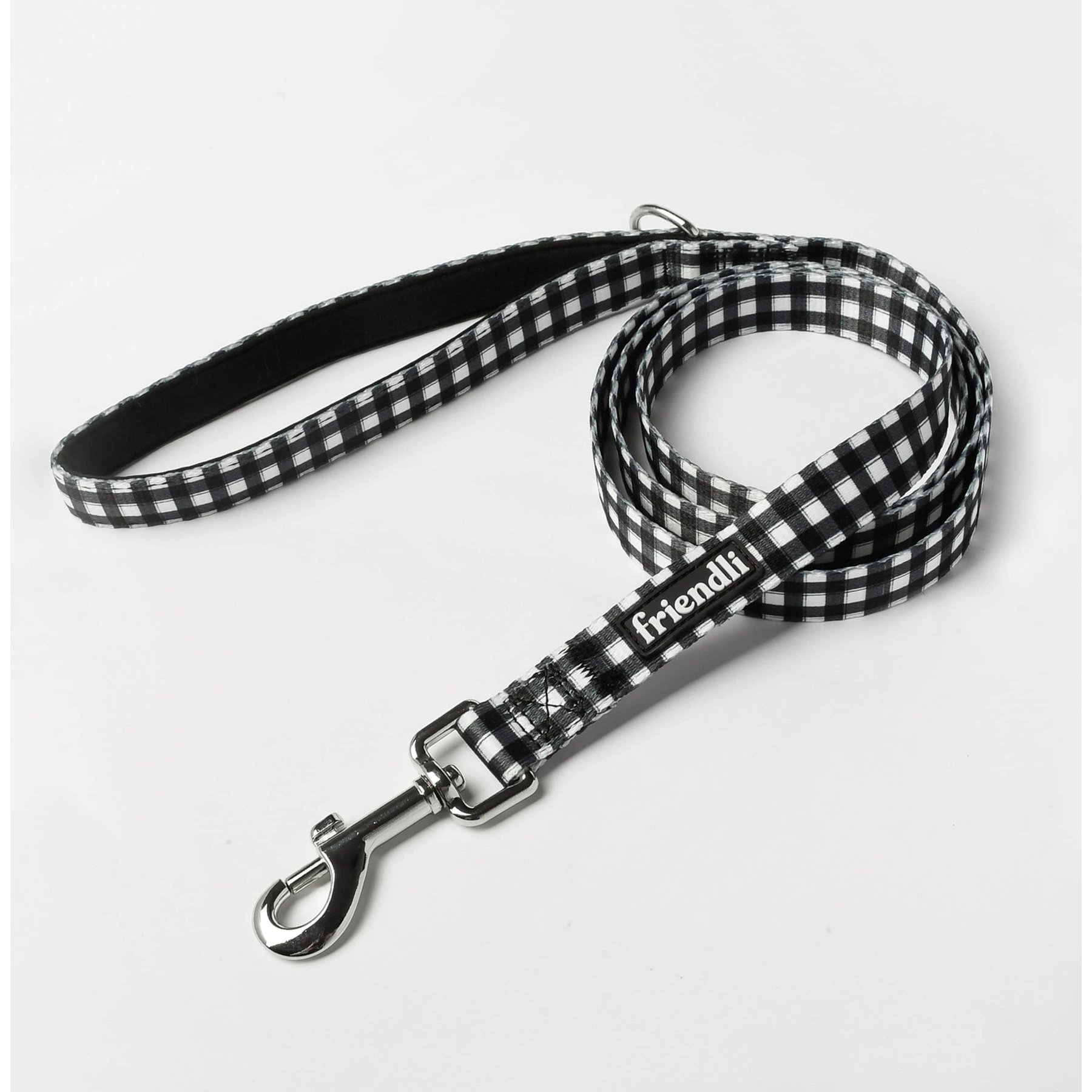 Friendli Neoprene Padded Dog Leash, 5-ft long, 13/16-in wide, Checkered