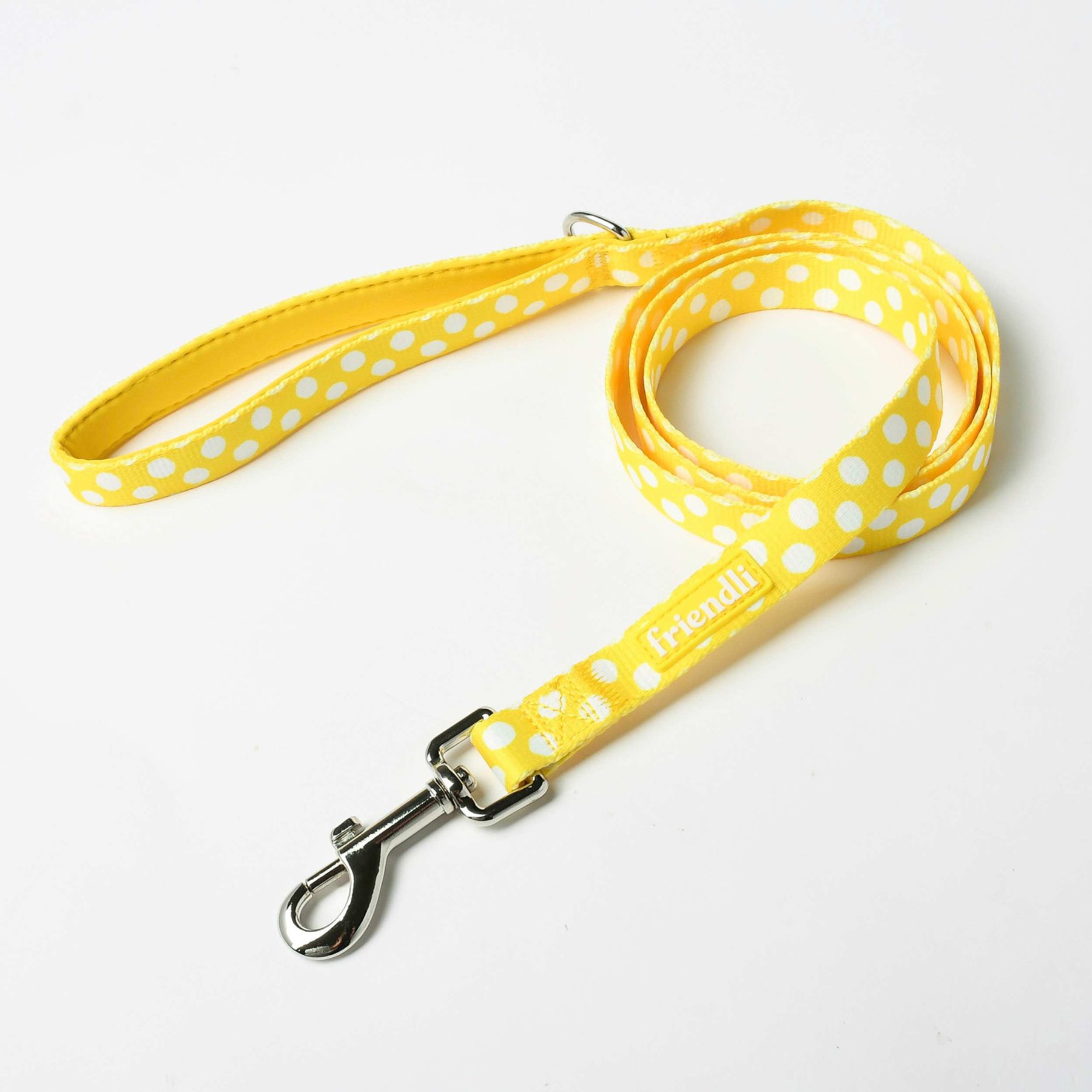 Friendli Neoprene Padded Dog Leash, 5-ft long, 13/16-in wide, Yellow