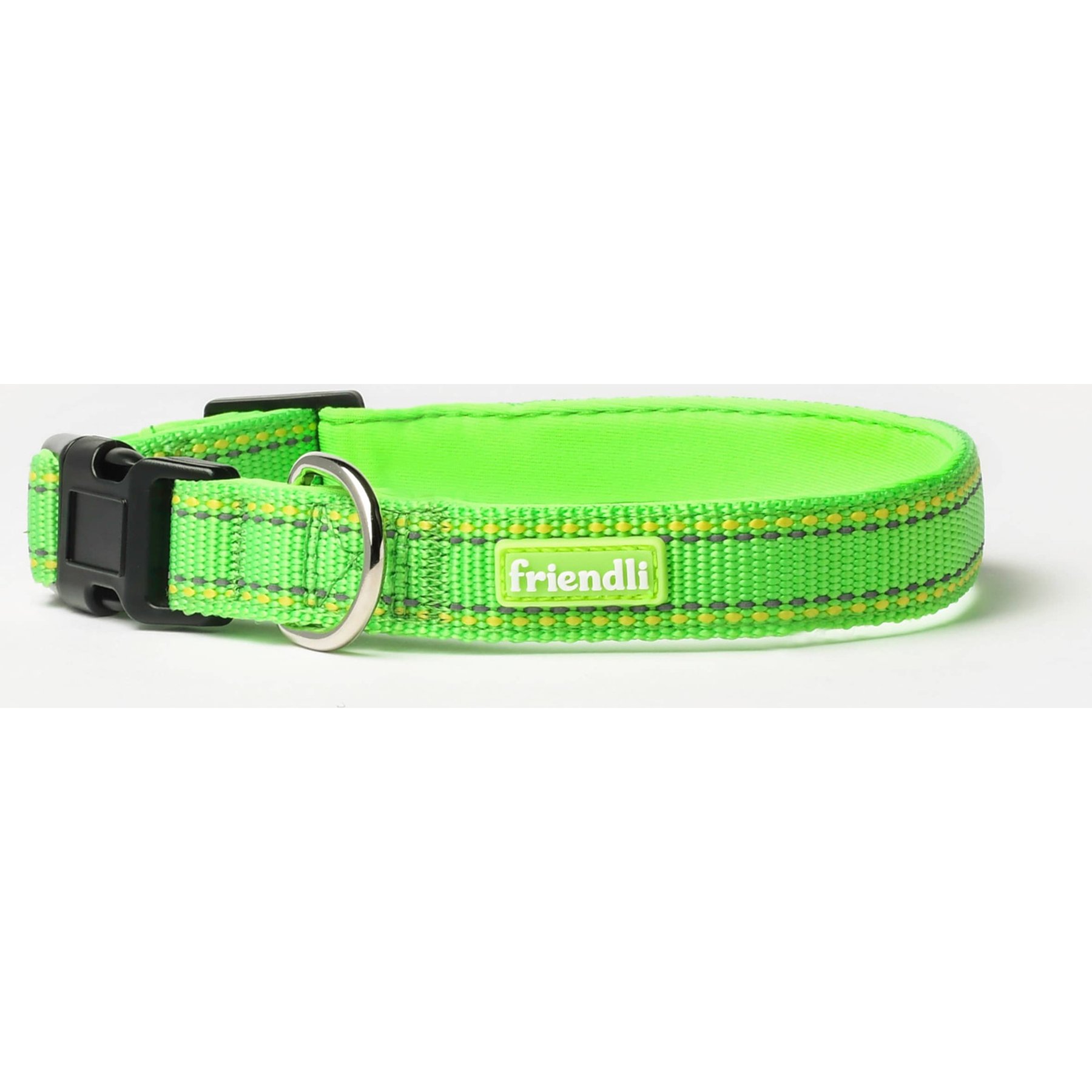 Friendli Nylon Dog Collar, Cosmic Green, Small/Medium: 11 to 16-in neck, 3/4-in wide