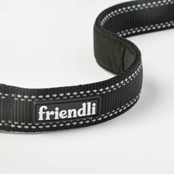 Friendli Nylon Dog Collar, Midnight Black, Large/X-Large: 16 to 18-in neck, 1-in wide slide 2 of 3