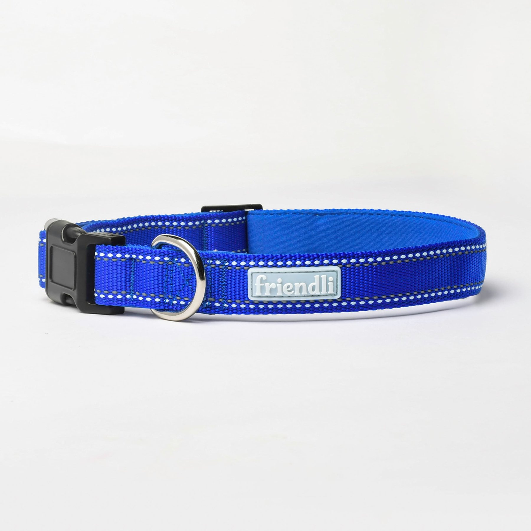 Friendli Nylon Dog Collar, Sapphire, Large/X-Large: 16 to 18-in neck, 1-in wide