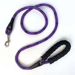 Friendli Nylon Rope Reflective Dog Leash, 5-ft long, 1/2-in wide, Grape slide 2 of 3