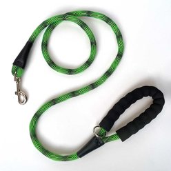 Friendli Nylon Rope Reflective Dog Leash, 5-ft long, 1/2-in wide, Lime Green slide 2 of 3