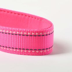 Friendli Reflective Dog Leash, 6-ft long, 1-in wide, Hot Pink slide 2 of 3