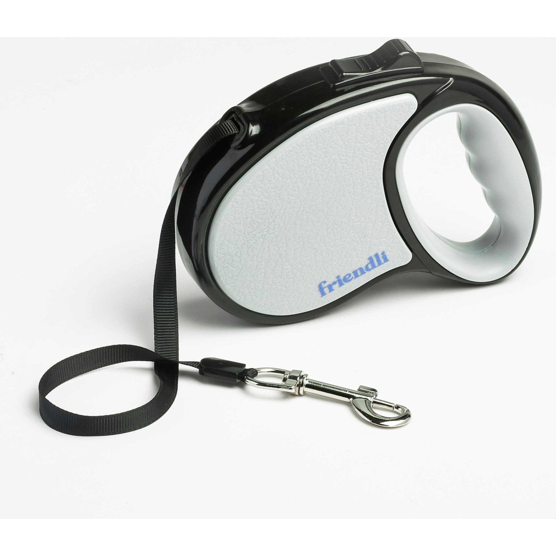 Friendli Retractable Dog Leash, Snow Gray, Large: 20-ft long, 1/2-in wide