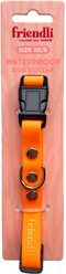 Friendli Waterproof Dog Collar, Tangerine, X-Small/Small: 10 to 14-in neck, 1/2-in wide