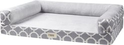 Friends Forever Harper Orthopedic Couch Bolster Sofa with Removable Cover Cat & Dog Bed, Grey, Large slide 2 of 8