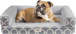 Friends Forever Harper Orthopedic Couch Bolster Sofa with Removable Cover Cat & Dog Bed, Grey, Medium