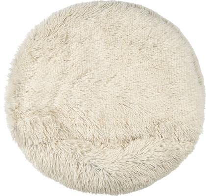 Show full view: Friends Forever Luna Donut Faux Fur Cozy Cave Covered Dog Bed with Hooded Blanket, Tan slide 8 of 9