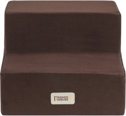 Friends Forever Milo 2-Step Non-Slip Small Dog & Cat Stairs, Cocoa