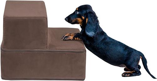 Show full view: Friends Forever Milo 2-Step Non-Slip Small Dog & Cat Stairs, Cocoa slide 2 of 9