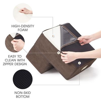 Show full view: Friends Forever Milo 2-Step Non-Slip Small Dog & Cat Stairs, Cocoa slide 5 of 9