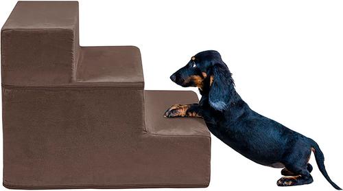 Show full view: Friends Forever Milo 3-Step Non-Slip Small Dog & Cat Stairs, Cocoa slide 2 of 9