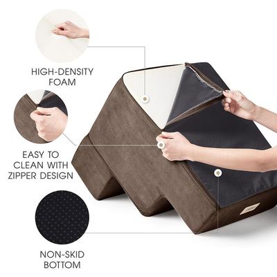 Show full view: Friends Forever Milo 3-Step Non-Slip Small Dog & Cat Stairs, Cocoa slide 5 of 9