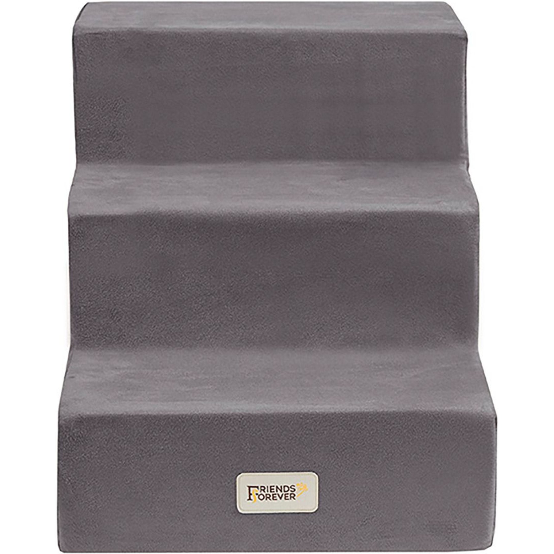Friends Forever Milo 3-Step Non-Slip Small Dog & Cat Stairs, Grey