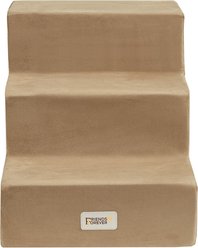 Friends Forever Milo 3-Step Non-Slip Small Dog & Cat Stairs, Khaki