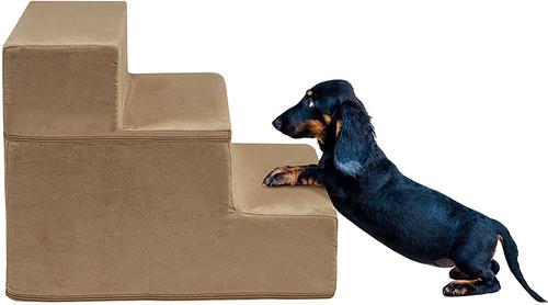 Show full view: Friends Forever Milo 3-Step Non-Slip Small Dog & Cat Stairs, Khaki slide 2 of 9