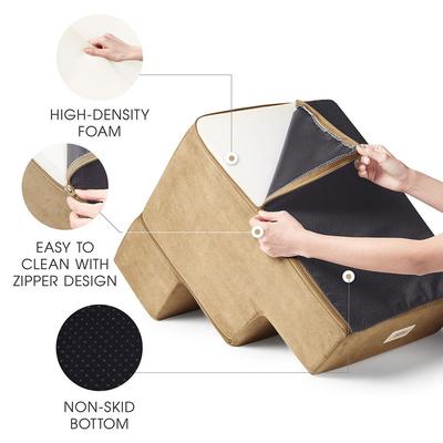 Show full view: Friends Forever Milo 3-Step Non-Slip Small Dog & Cat Stairs, Khaki slide 5 of 9