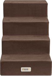 Friends Forever Milo 4-Step Non-Slip Small Dog & Cat Stairs, Cocoa