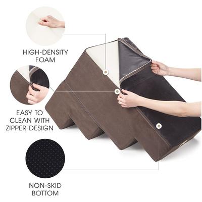 Show full view: Friends Forever Milo 4-Step Non-Slip Small Dog & Cat Stairs, Cocoa slide 5 of 8