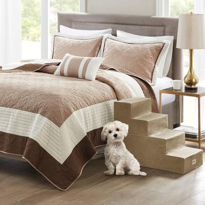 Show full view: Friends Forever Milo 4-Step Non-Slip Small Dog & Cat Stairs, Khaki slide 6 of 8