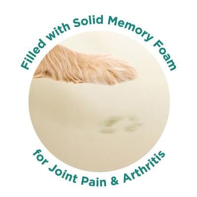 Show full view: Friends Forever Serena Calming Oval Cuddler Bolster with Memory Foam Dog & Cat Bed, Grey, Large slide 4 of 10