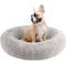 Show in main carousel: Friends Forever Serena Calming Oval Cuddler Bolster with Memory Foam Dog & Cat Bed, Grey, Small slide 1 of 10