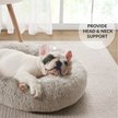 Show in main carousel: Friends Forever Serena Calming Oval Cuddler Bolster with Memory Foam Dog & Cat Bed, Tan, Large slide 2 of 10