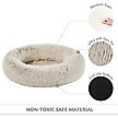 Show in main carousel: Friends Forever Serena Calming Oval Cuddler Bolster with Memory Foam Dog & Cat Bed, Tan, Large slide 7 of 10