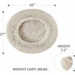 Show in main carousel: Friends Forever Serena Calming Oval Cuddler Bolster with Memory Foam Dog & Cat Bed, Tan, Large slide 8 of 10