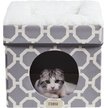 Show in main carousel: Friends Forever Taylor Collapsible Cube Cat House & Ottoman, Grey slide 2 of 10