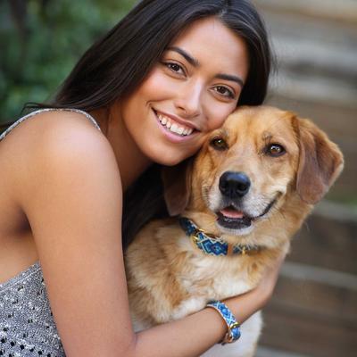 Show full view: FriendshipCollar Mucky Pup Leather Dog Collar with Friendship Bracelet, Medium: 15 to 18-in neck, 1-in wide slide 9 of 12