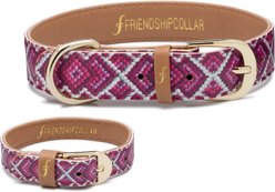 FriendshipCollar Pedigree Princess Leather Dog Collar with Friendship Bracelet, X-Small: 11 to 14-in neck, 3/4-in wide