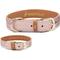 Show in main carousel: FriendshipCollar Puppy Love Leather Dog Collar with Friendship Bracelet, Small: 13 to 16-in neck, 1-in wide slide 1 of 9