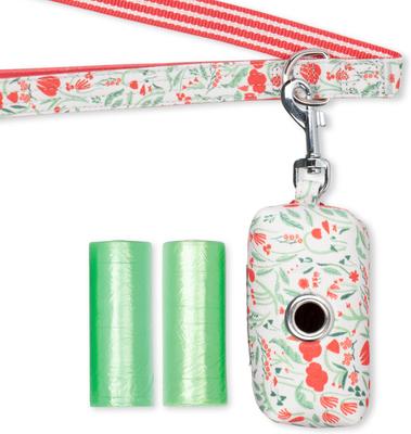 Show full view: Fringe Studio Ditsy Floral Cotton Dog Leash & Waste Bag Holder Bundle, 4-ft long, 0.78-in wide slide 3 of 3