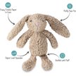 Petlou Ripples Trapped Bunny Squeaky Plush Dog Toy