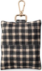 Fringe Studio Painted Gingham Canvas Dog Waste Bag Dispesner, 4" x 3.5"