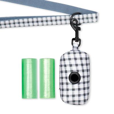 Show full view: Fringe Studio Painted Gingham Cotton Dog Leash & Waste Bag Holder Bundle, 4-ft long, 0.78-in wide slide 2 of 2