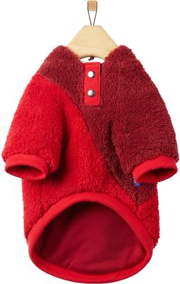 Show full view: Frisco 2-Tone Colorblock Fleece Dog & Cat Hoodie, Burgundy, XX-Large slide 4 of 9
