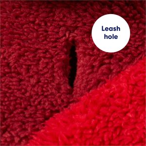 Frisco 2-Tone Colorblock Fleece Dog & Cat Hoodie, Burgundy, XX-Large