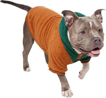 Show full view: Frisco 2-Tone Colorblock Fleece Dog & Cat Hoodie, Teal, X-Large slide 1 of 9