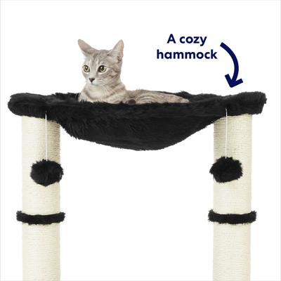 Show full view: Frisco 20-in Faux Fur Cat Tree, Black slide 4 of 8