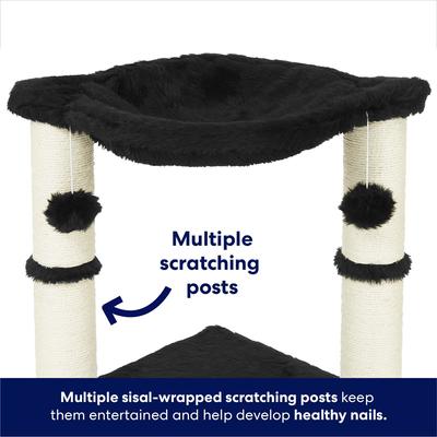 Show full view: Frisco 20-in Faux Fur Cat Tree, Black slide 5 of 8