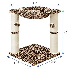 Frisco 20-in Faux Fur Cat Tree, Cheetah slide 2 of 6