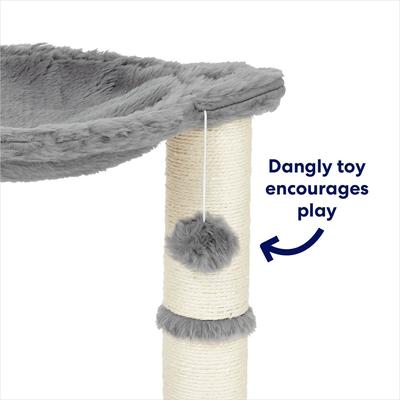 Show full view: Frisco 20-in Faux Fur Cat Tree, Gray slide 4 of 9