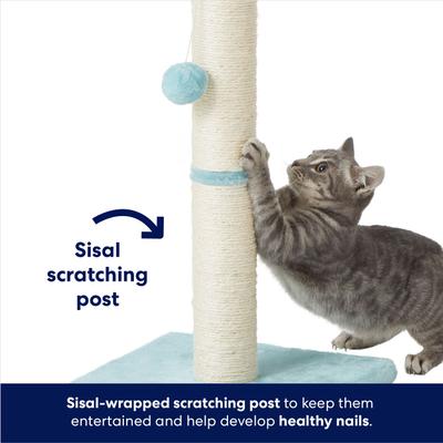Show full view: Frisco 21-in Sisal Cat Scratching Post with Toy, 2 count, Aqua slide 4 of 7