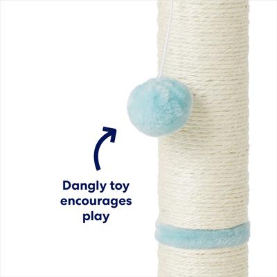 Show full view: Frisco 21-in Sisal Cat Scratching Post with Toy, 2 count, Aqua slide 5 of 7
