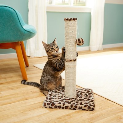 Frisco Frisco 21-in Sisal Cat Scratching Post with Toy, Cheetah, 1 count
